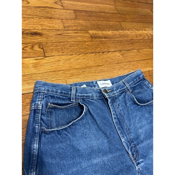 Vintage Calvin Klein Womens Jeans Size 14 31x31 Blue High Rise Mom Denim 90s - Picture 3 of 6